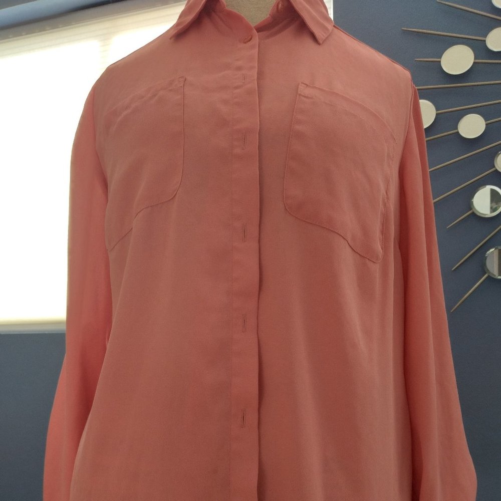 Style & Co long sleeve button up top